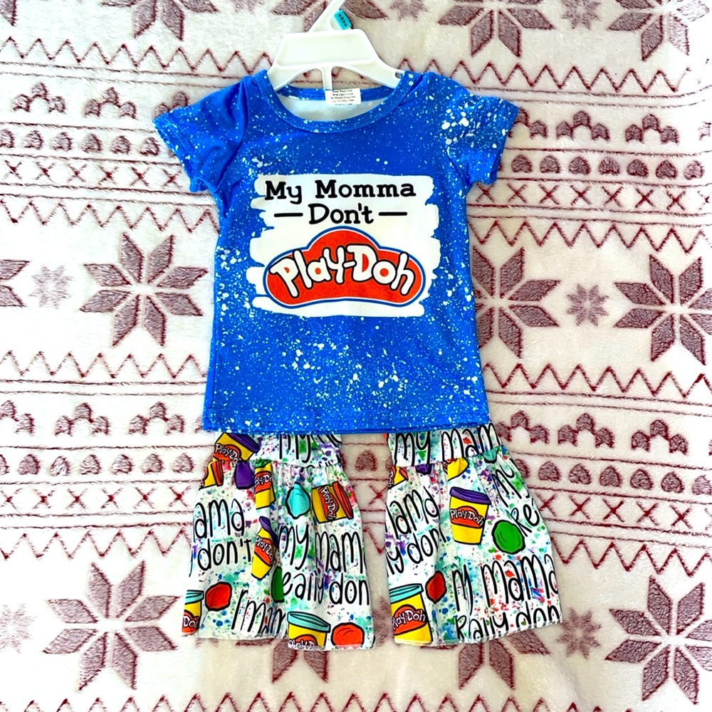 Boutique baby 3-6 month play doh outfit